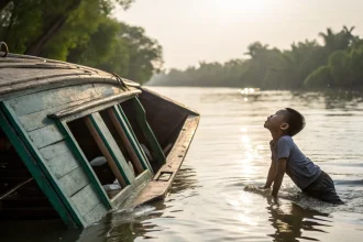 boy survives boat