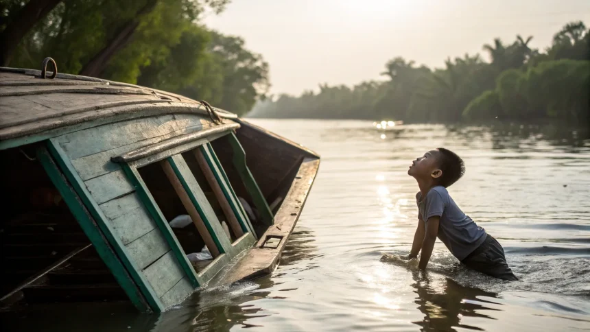 boy survives boat