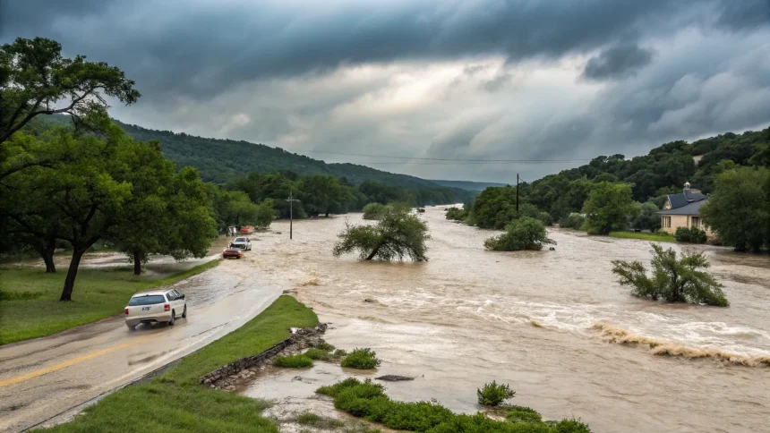 flash floods texas hill