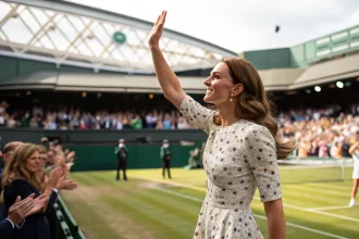 kate wimbledon standing ovation