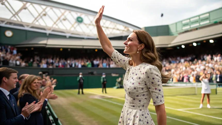 kate wimbledon standing ovation
