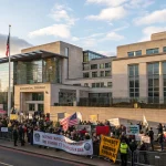 protesters rally edinburgh