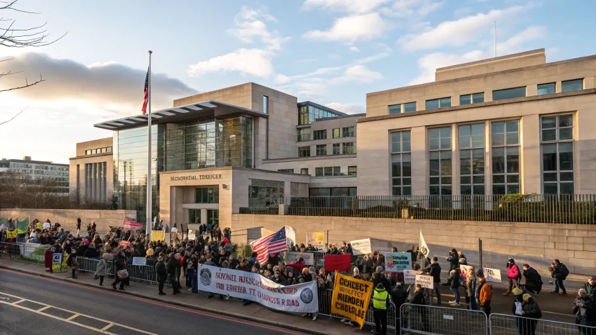 protesters rally edinburgh