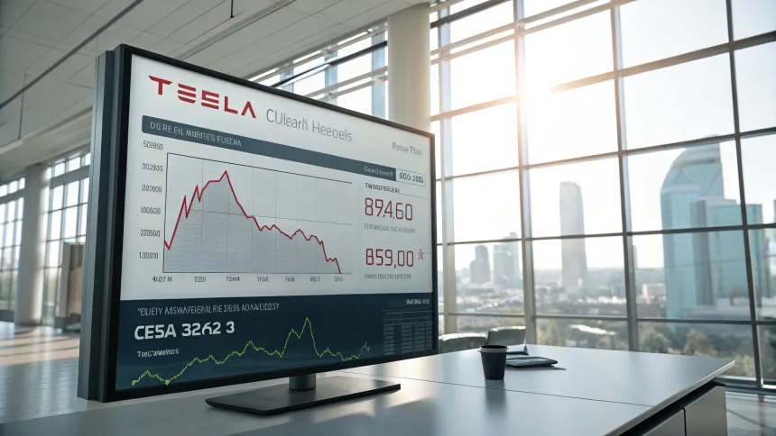 tesla shares musk