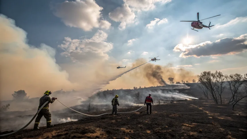 israel wildfire ground crews
