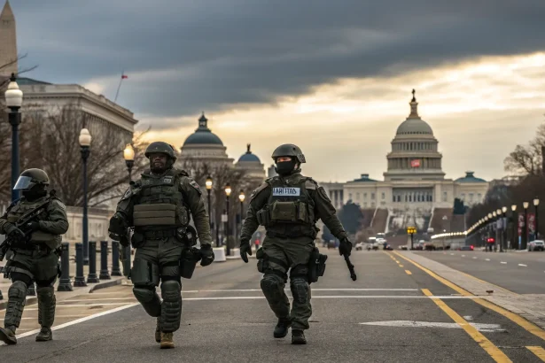 national guard troops patrol