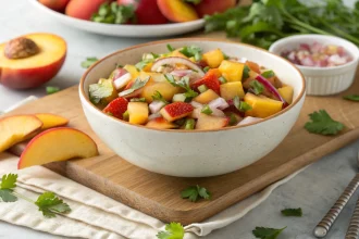 quick peach salsa