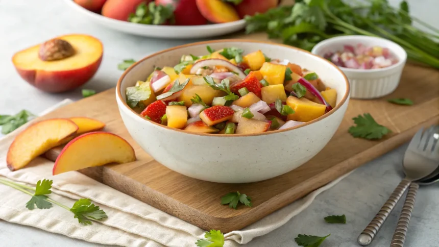 quick peach salsa
