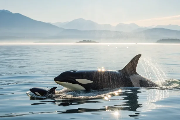 endangered orca carries dead newborn