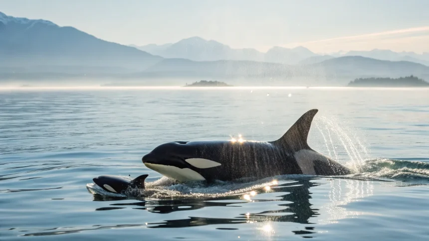 endangered orca carries dead newborn