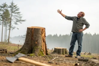man claims framing tree cutting dispute