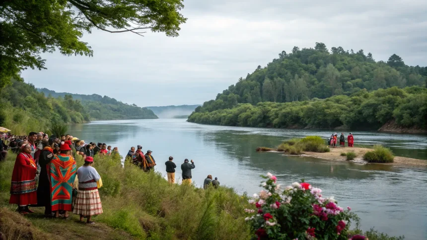 mapuche celebrate tripantu along pilmaiquen