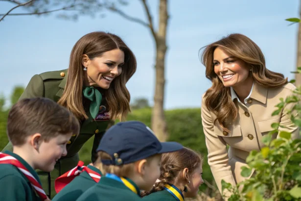melania trump meets princess catherine scouts