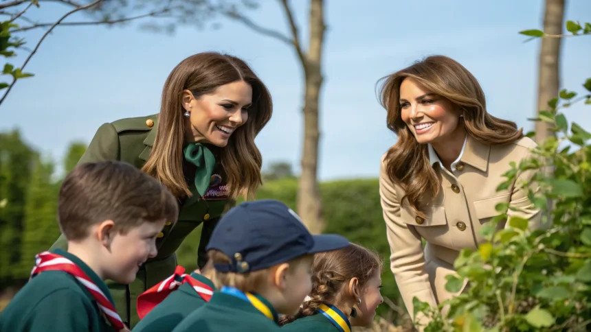 melania trump meets princess catherine scouts