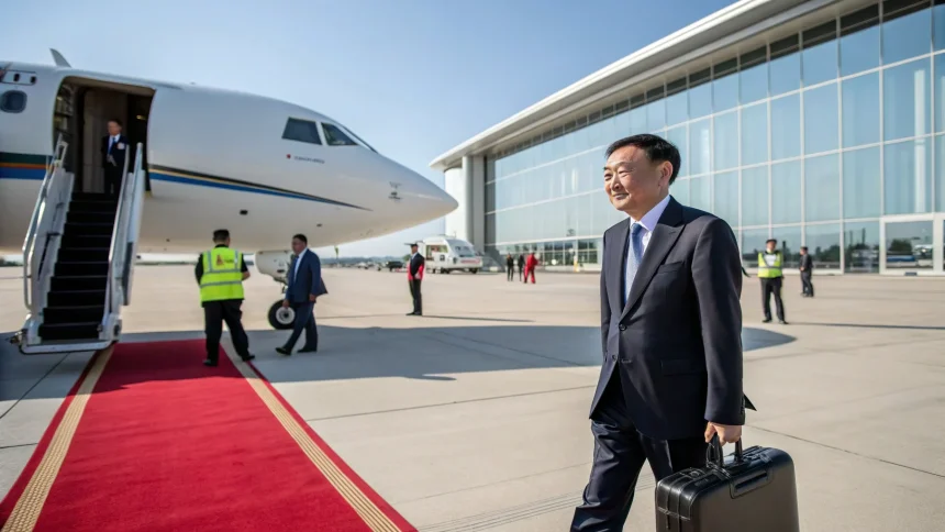 thaksin leaves thailand