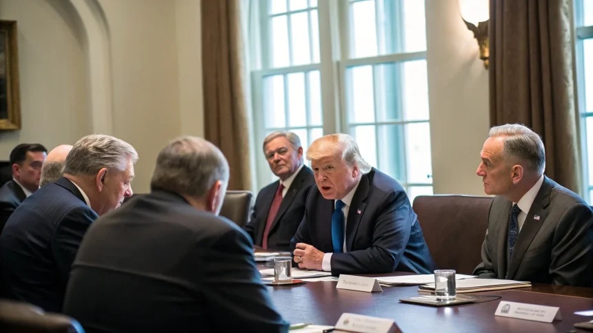 trump meets congressional leaders talks