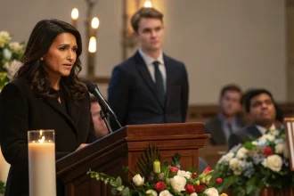 tulsi gabbard honors charlie kirk memorial