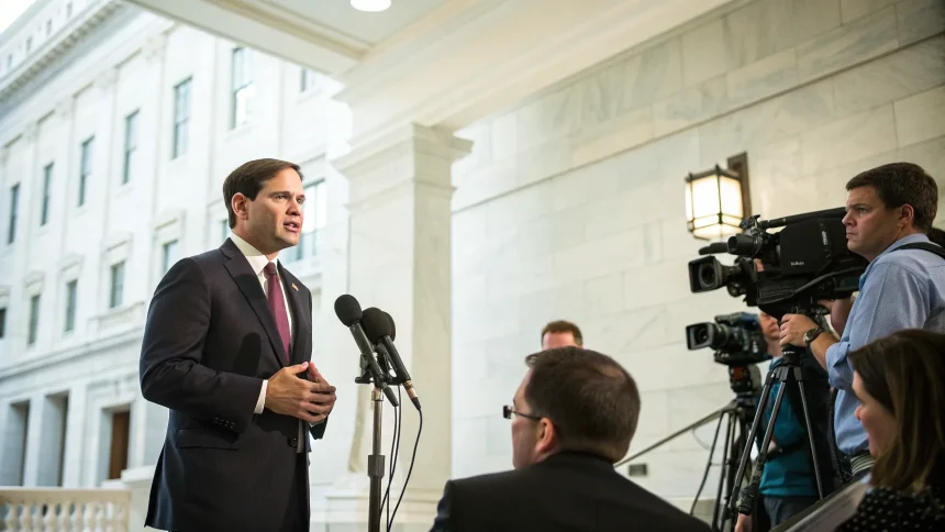 rubio rejects policy shift israel trip