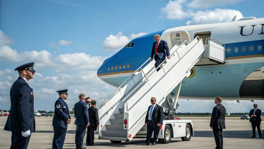 trump heads asia amid shutdown