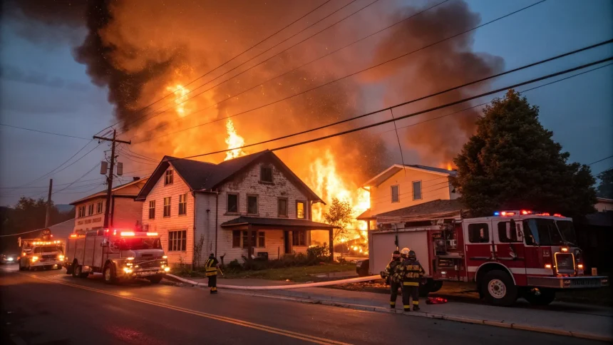 spoelstra property fire erupts