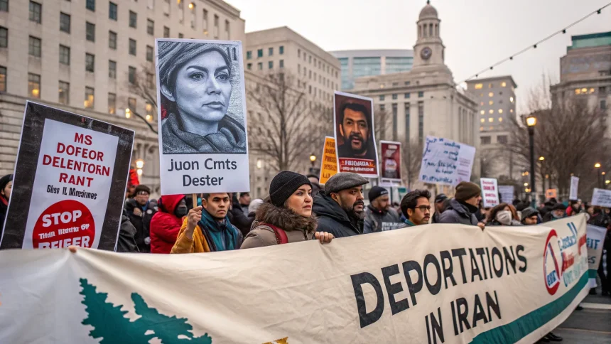 activists decry deportations amid iran crackdown