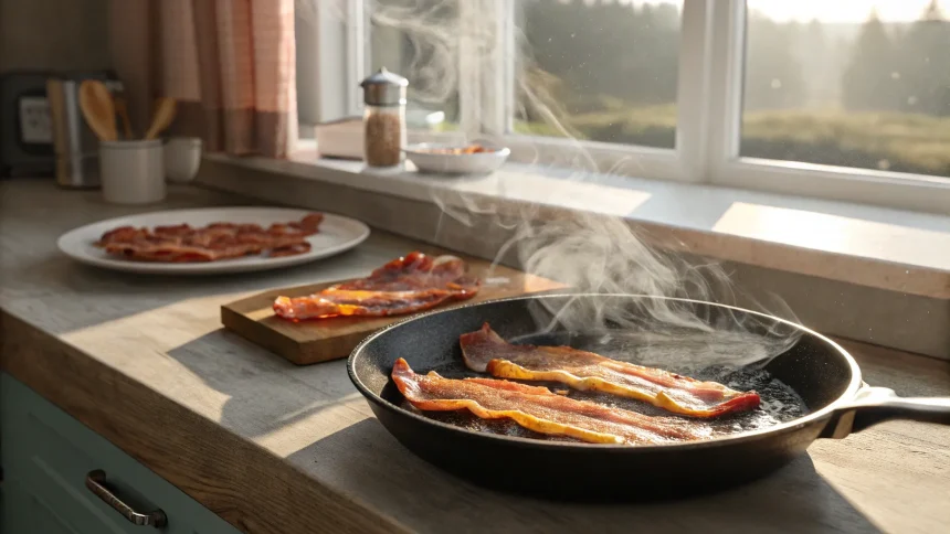 beef bacon sizzles morning menus