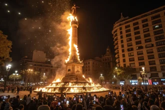 effigy burn draws crowds seeking renewal