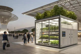 futuristic mini greenhouse debuts at expo