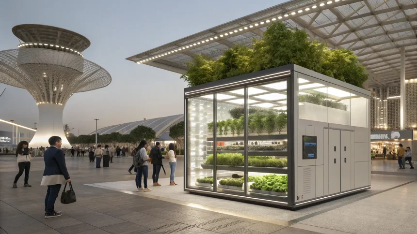 futuristic mini greenhouse debuts at expo
