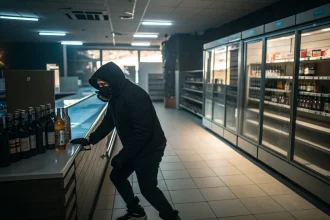 masked intruder targets virginia liquor store