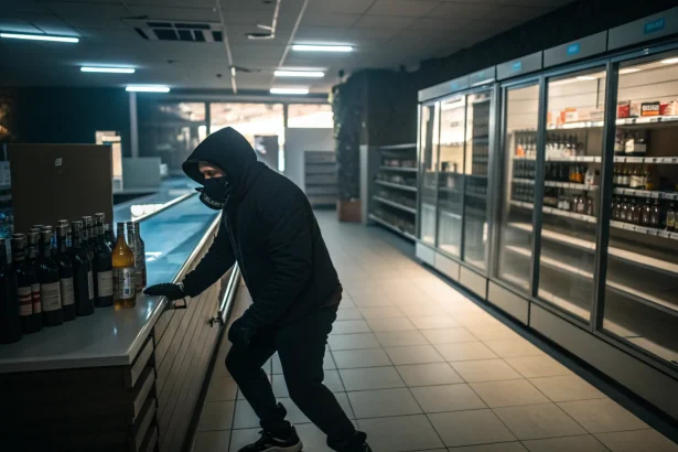 masked intruder targets virginia liquor store