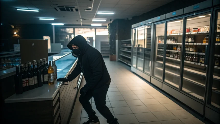 masked intruder targets virginia liquor store