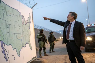 armed man border clash pundit