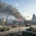 russian aerial attack continues striking