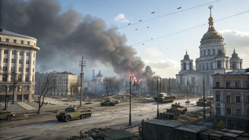 russian aerial attack continues striking