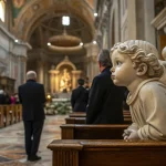 cherub statue causes church controversy