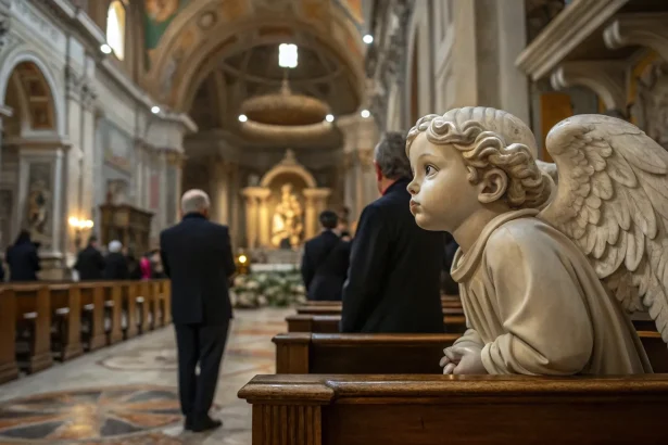 cherub statue causes church controversy