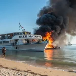 miami beach tour boat fire