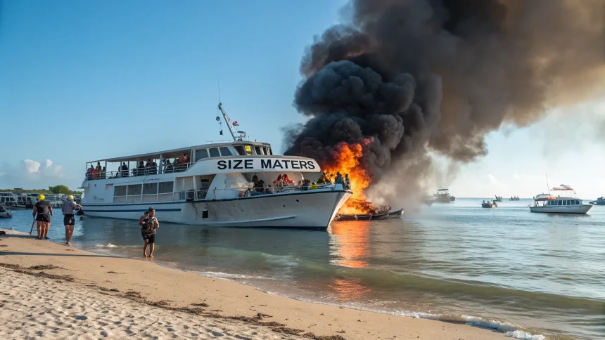 miami beach tour boat fire