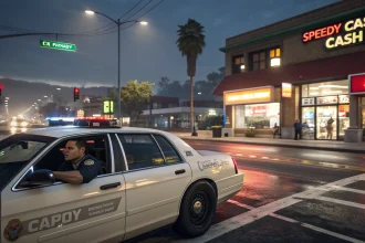 officer stops near speedy cash