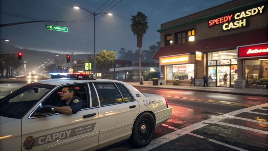 officer stops near speedy cash