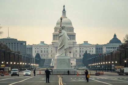 white house condemns large statue