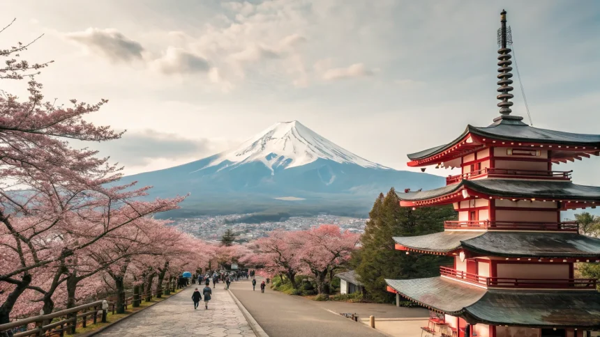 fuji photo attracts tourist crowds
