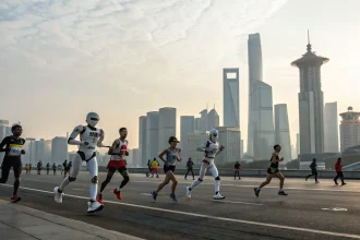 humanoid robots outpace runners beijing