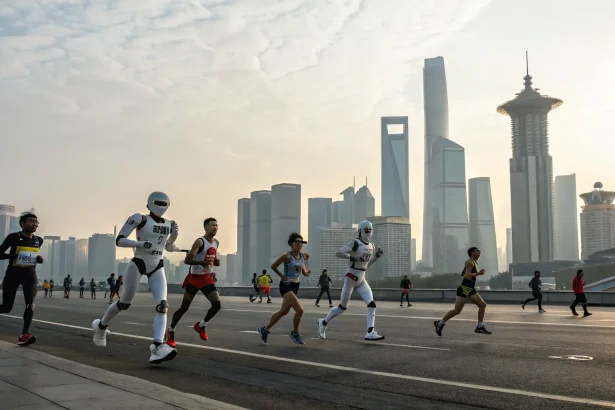 humanoid robots outpace runners beijing