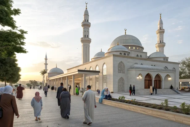global mosque welcomes english worshippers