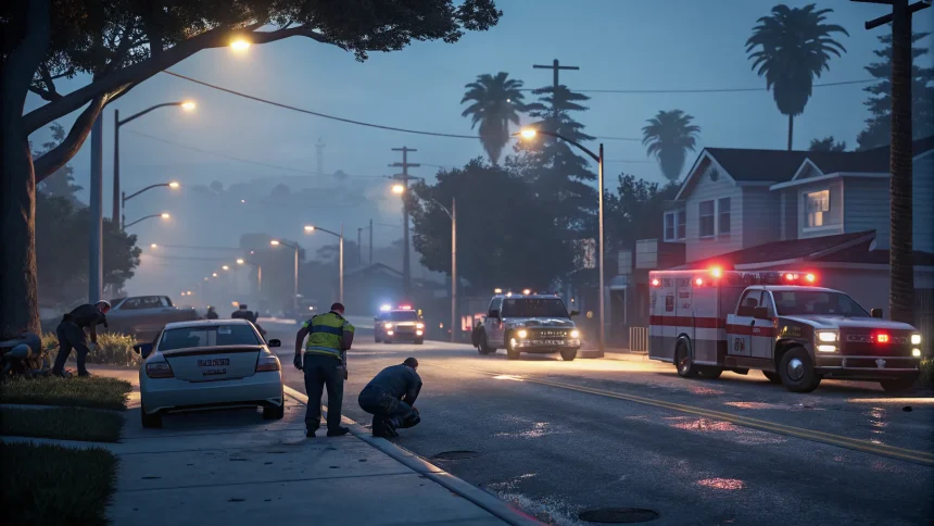overnight emergency draws first responders