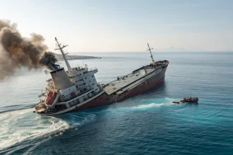 russian ship sinks nuclear cargo