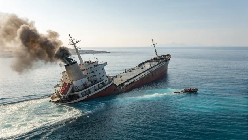 russian ship sinks nuclear cargo