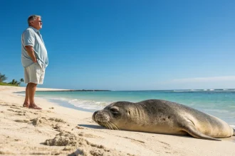 washington tourist denies seal intent